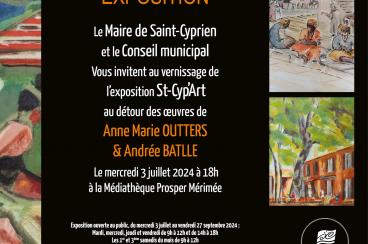 EXPOSITION ST-CYP'ART ANNE-MARIE OUTTERS & ANDREE BATLLE